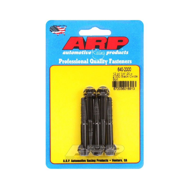 Set de șuruburi și piulițe universale ARP 1/4-20 – Black Oxyde, 12 bucăți x 5 - ARP-640-2000 - 640-2000 - 3666618193106